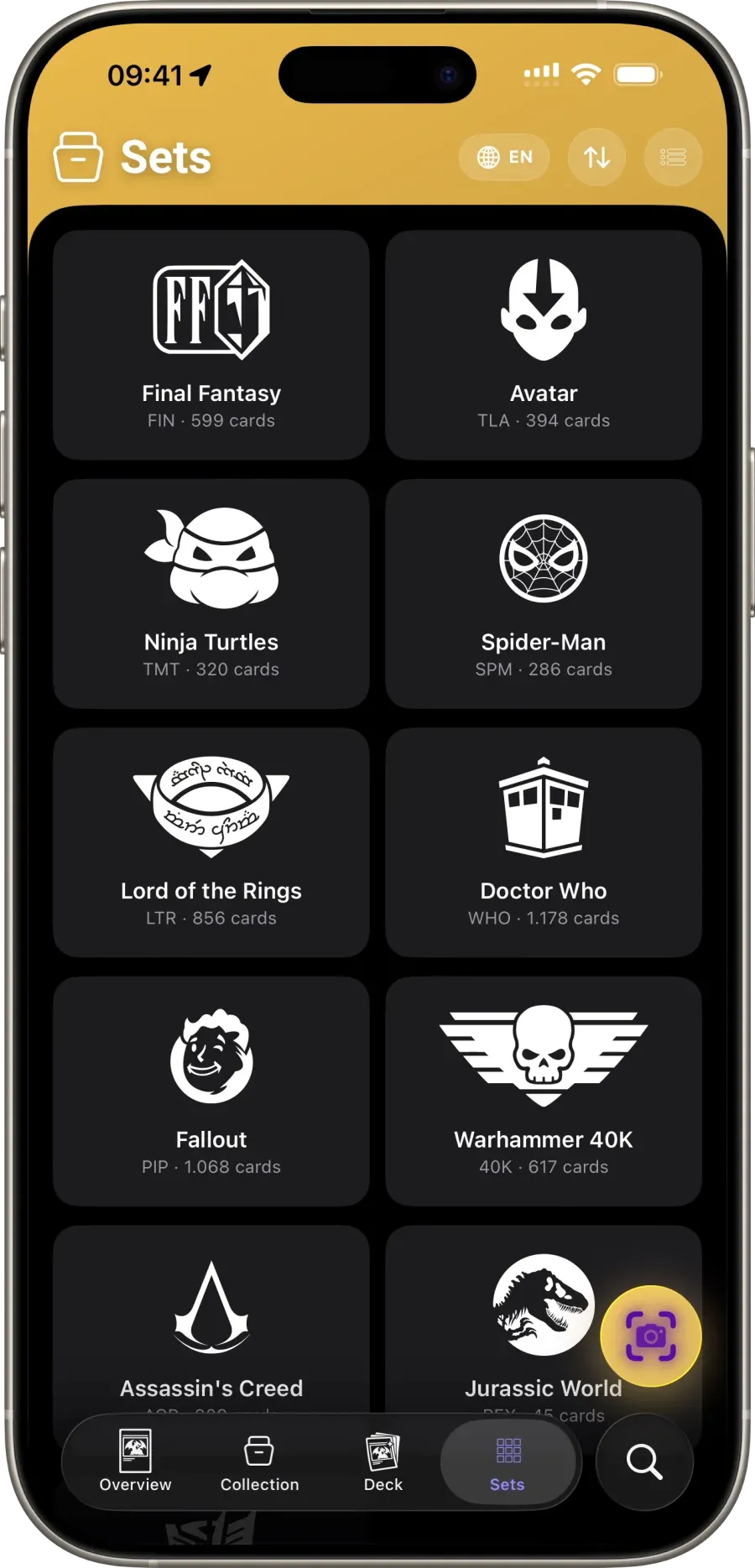 Scrytics browse by format — filter Magic: The Gathering cards by Standard, Modern, Commander legality