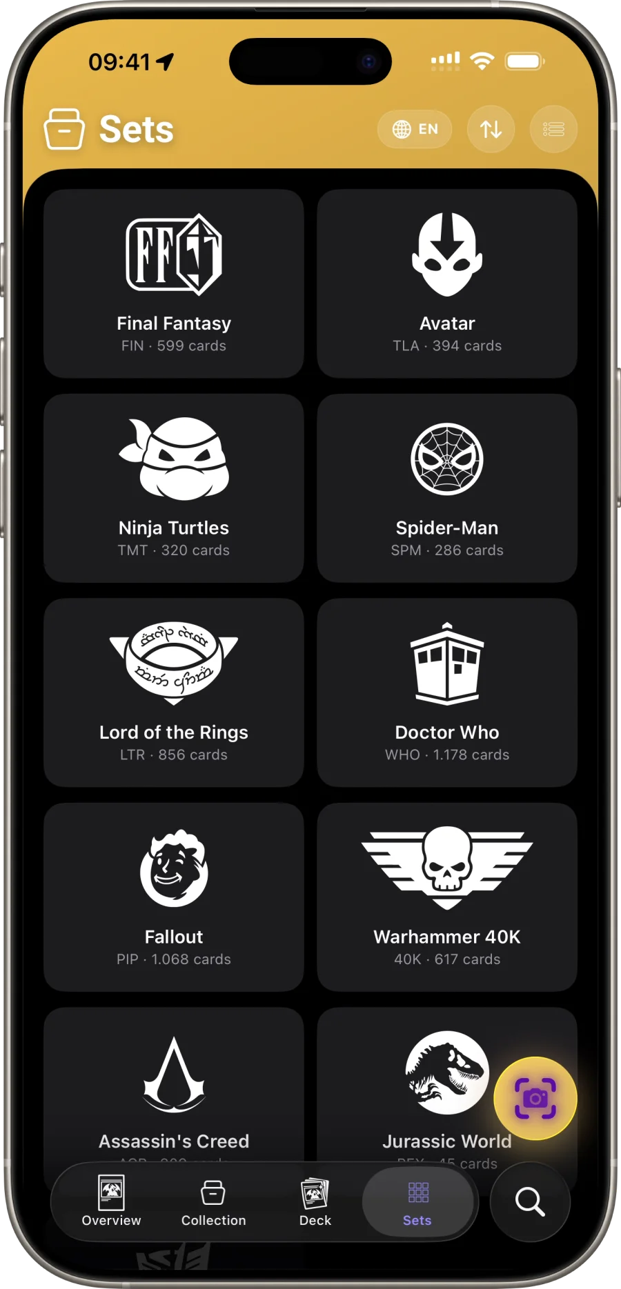 Scrytics browse by format — filter Magic: The Gathering cards by Standard, Modern, Commander legality