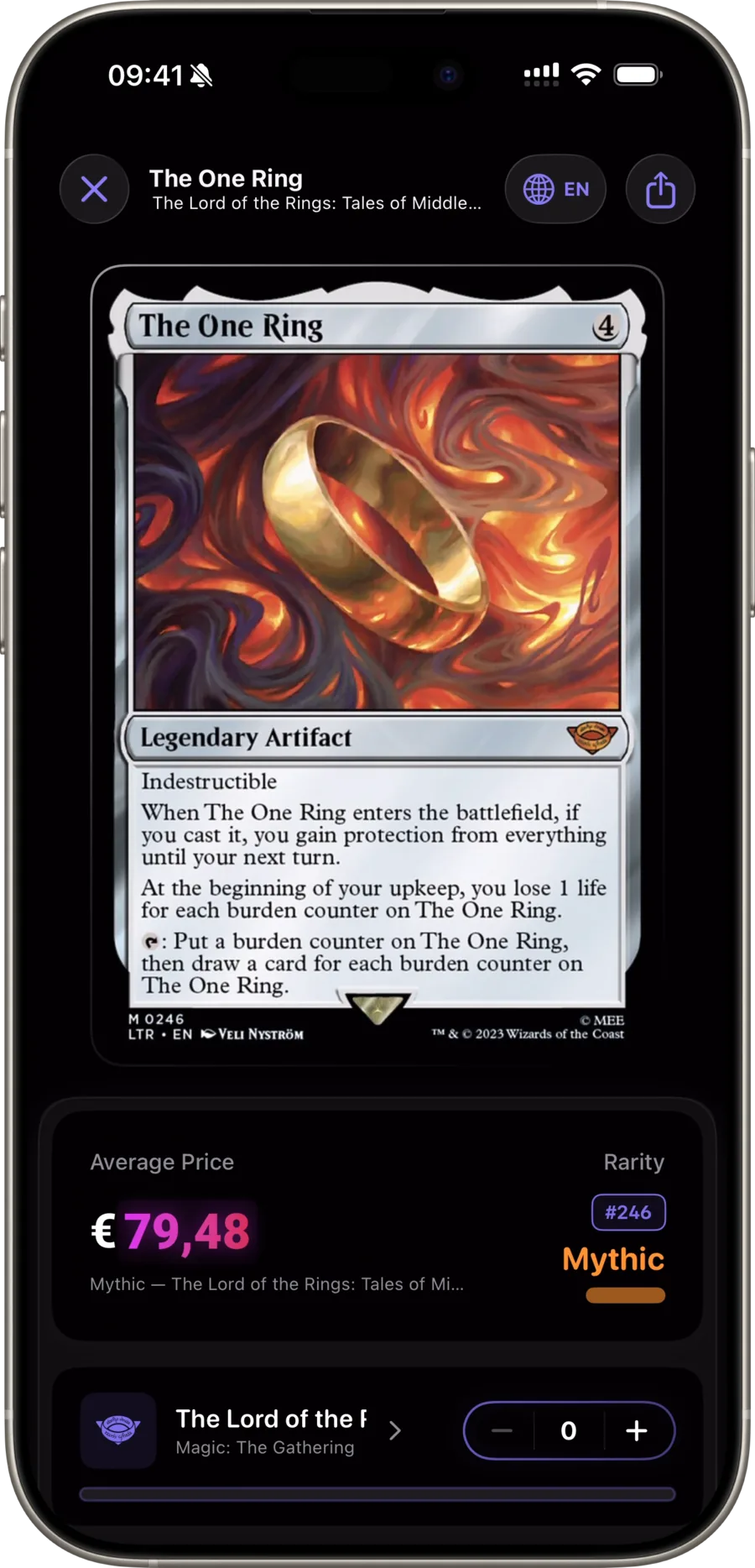 Scrytics card detail